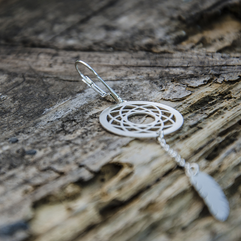 ANYT2PMONA_002 orecchino anyma dreamcatcher acchiappa sogni etimo argento