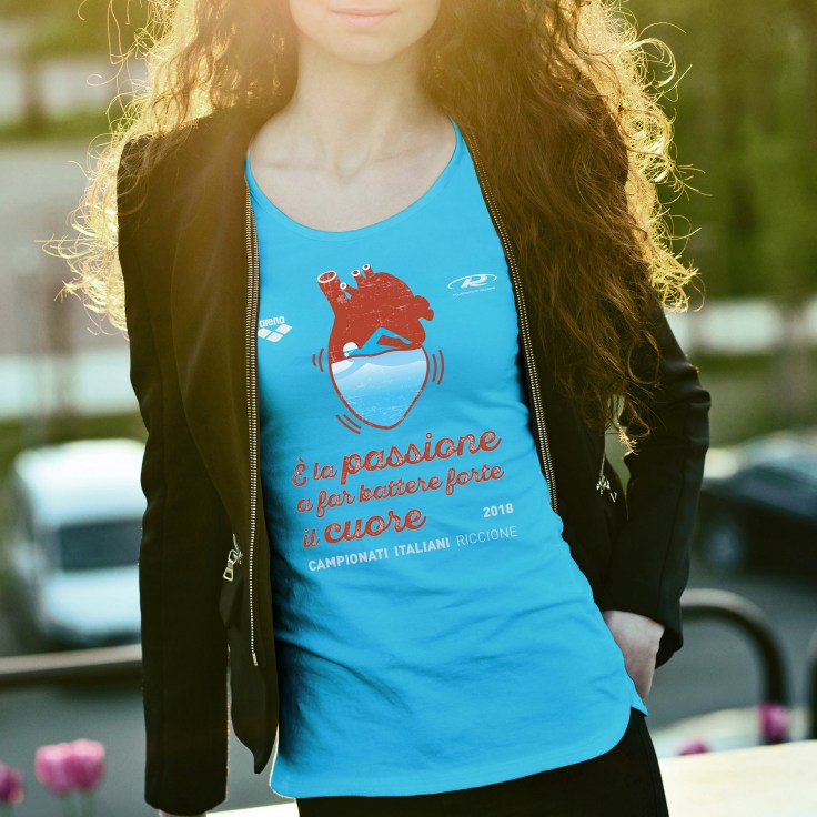 Tshirt- nuoto cuore_4
